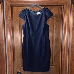 J. Crew Navy Cap Sleeve Dress